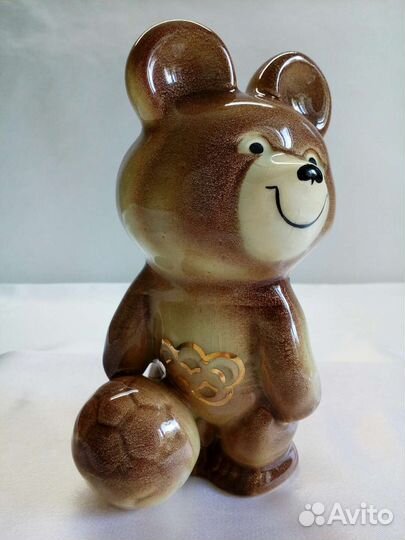 Фарфоровая статуэтка Олимпийский мишка Буди.Редкий