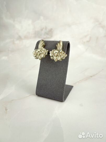 Клипсы винтажные ажурные 70гг США К7 О