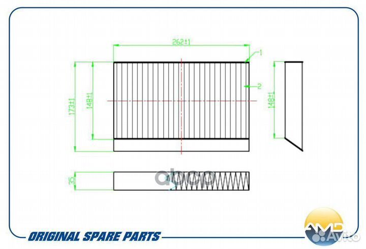 Фильтр салона угольный renault (Megane III) (20