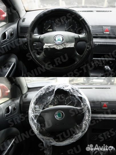 Подушка в руль (муляж, крышка) на Octavia Tour
