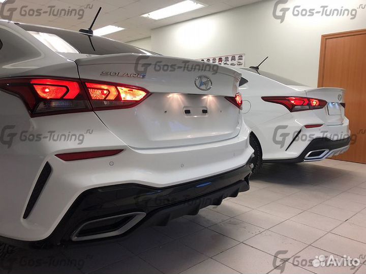 Задний бампер Quant на Hyundai Solaris 2