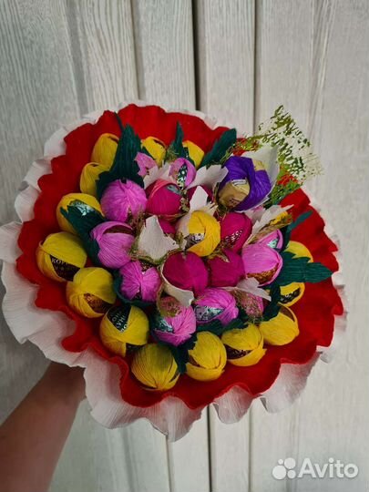 Сладкие букеты из конфет