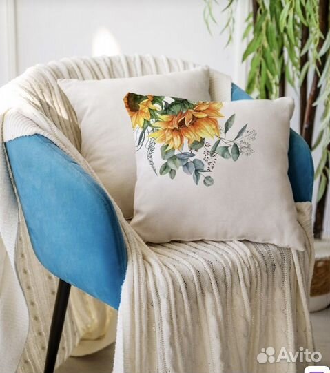 Подушка с гречневой лузгой+лаванда/можжевельник