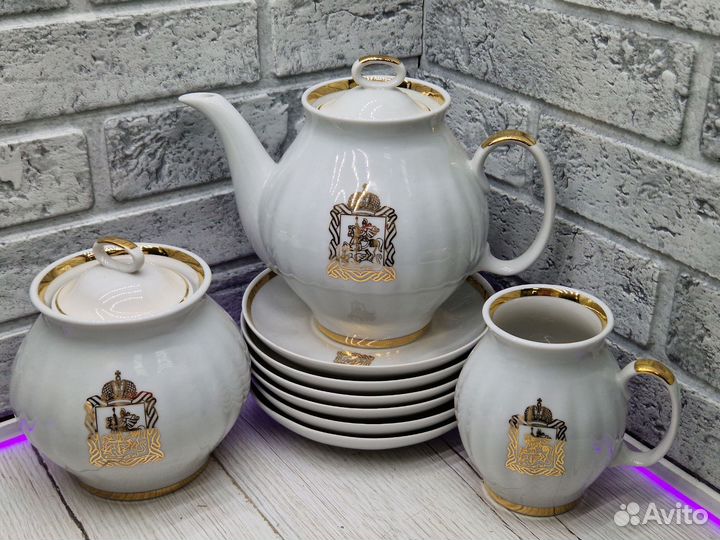 К.5562 Сервиз чайный 15 пр. Белый Лебедь Дулево