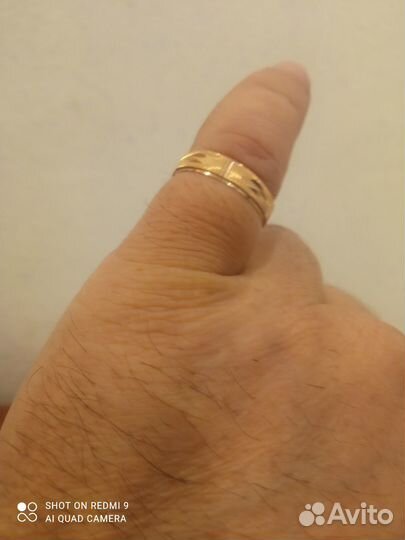 Кольцо обручальное золото 585 алмазная обработка