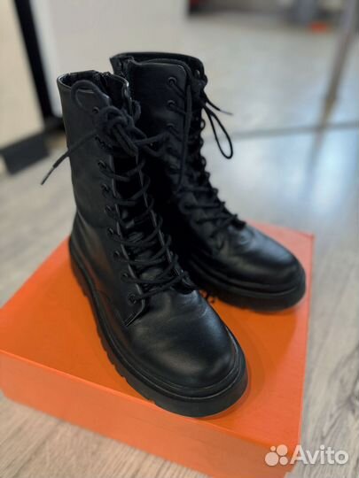 Осенние ботинки для девочки натур кожа