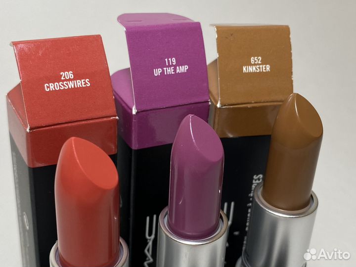 Набор помад MAC 3 шт. Оригинал новые