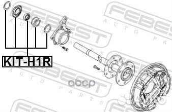 Подшипник задней полуоси комплект KIT-H1R Febest