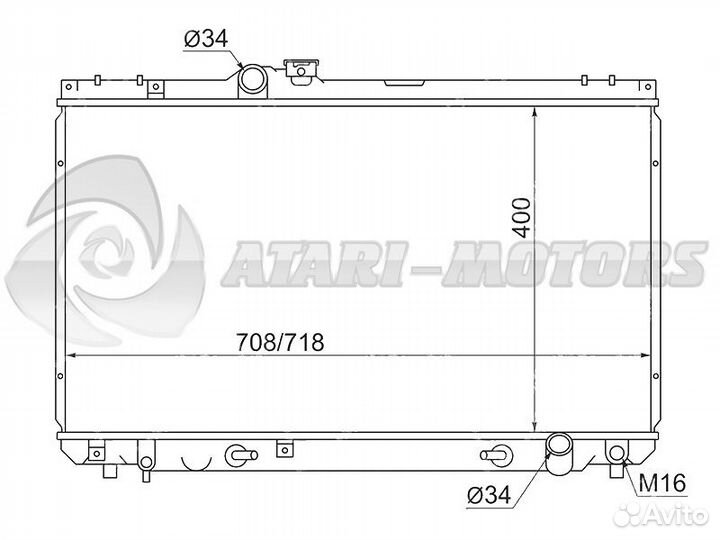 Радиатор охлаждения двигателя Toyota Mark 2 JZX100