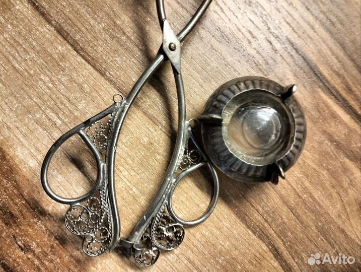 Антикварное блюдо, лопатка,солонка