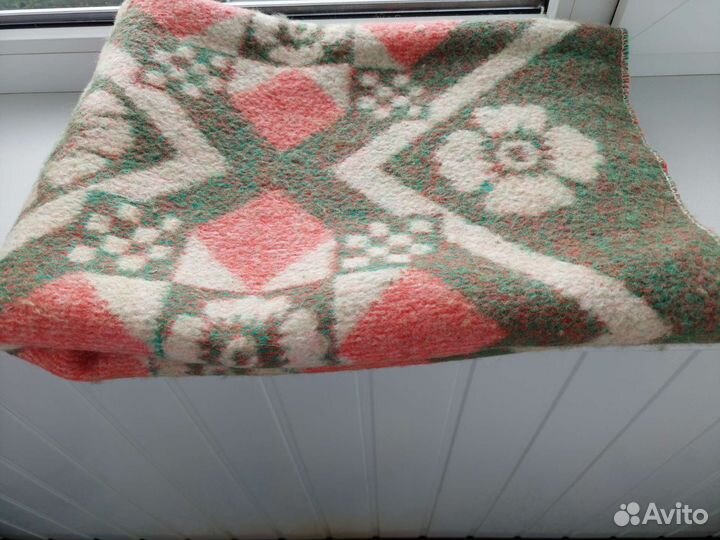 Детское одеяло СССР чисто шерстяное