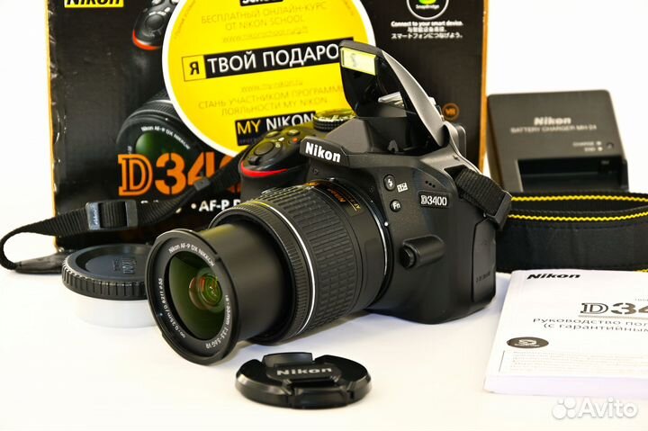 Nikon D3400 24.2MP зеркалка Kit AF-S VR 18-55