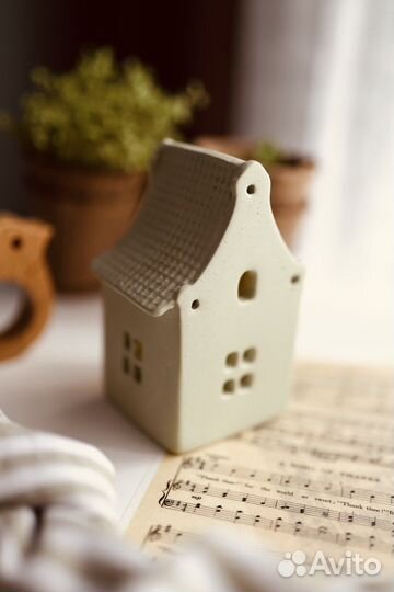 Интерьерный Домик Ночник из гипса