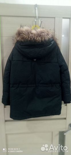 Парка с натуральным мехом Акула