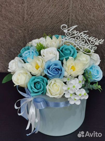 Розы из мыла Мыльные цветы Подарок на 8 марта