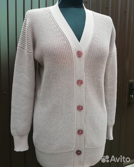 Вязаный женский кардикан Жемчужный