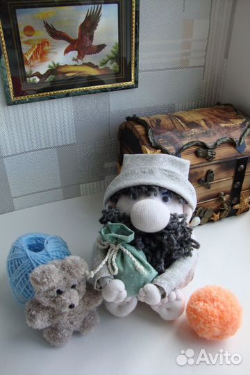 Интерьерная кукла Домовёнок мужичок, тильда