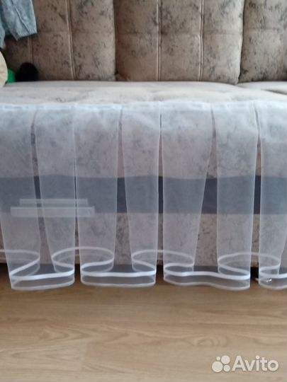 Тюль новый узкий кусок 5м х 41см