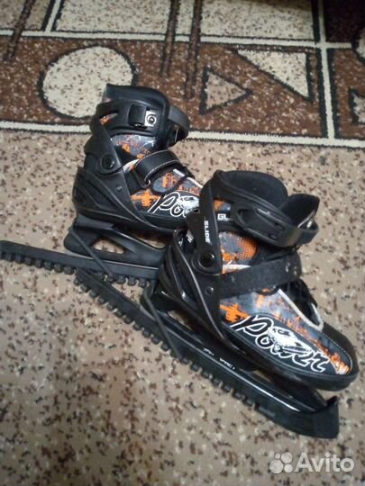 Коньки детские раздвижные 31 36
