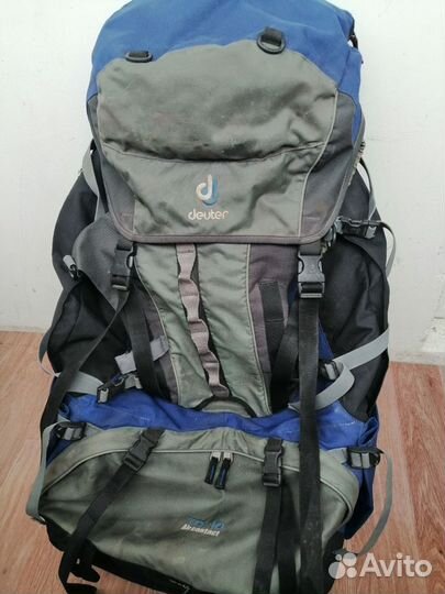 Рюкзак Deuter Aircontact75+10 Спальник в подарок