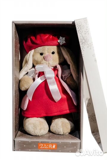 Зайка Ми в длинном жилете, 25 см