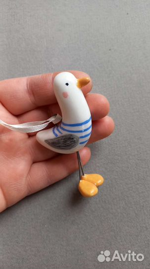 Елочная игрушка / подвес - чайка