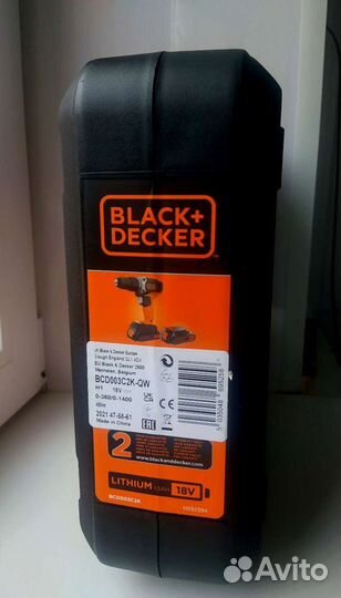 Black+Decker 18v 2 акб новый