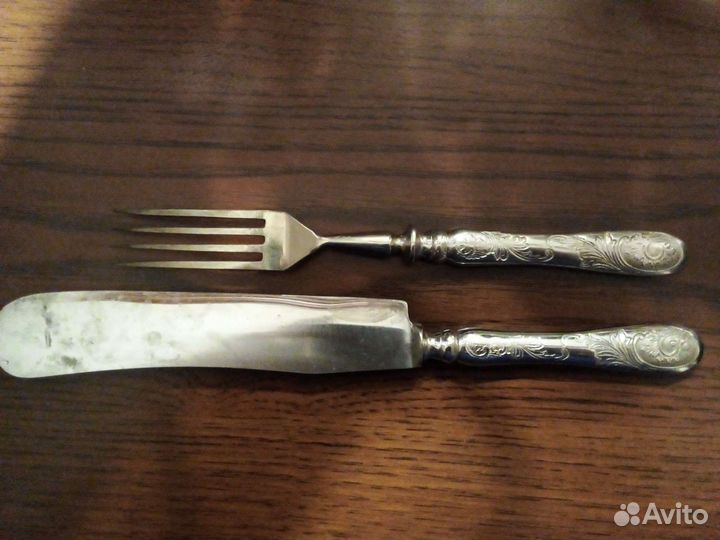 Столовые приборы нож вилка Павловская артель 1923г