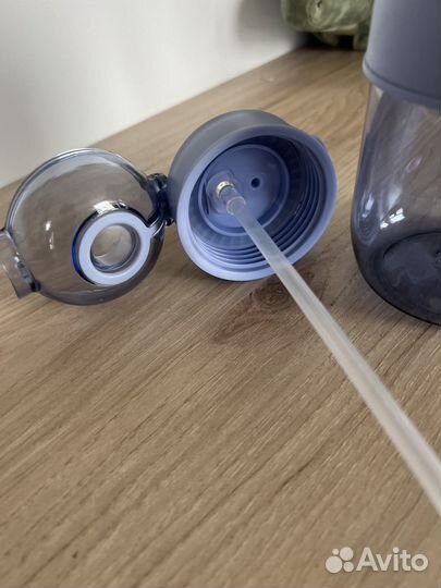 Бутылка спортивная питьевая с трубочкой для воды