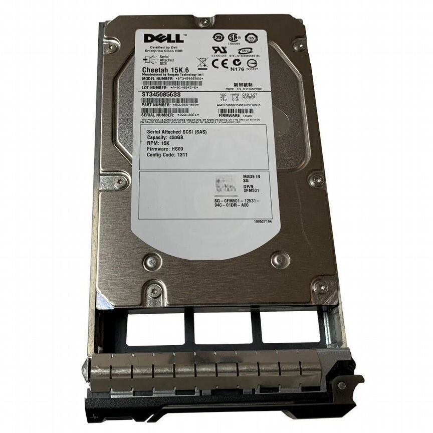 [0FM501] Жесткий Диск Dell 450gb Sas 3,5" Hdd 0fm501