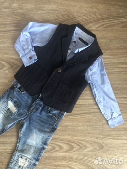 Жилет и рубашка Next, 2-3 года