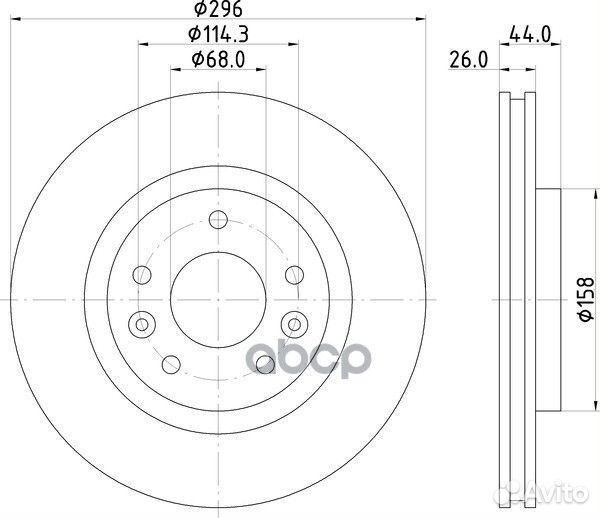 Диск тормозной перед ND2049K nisshinbo