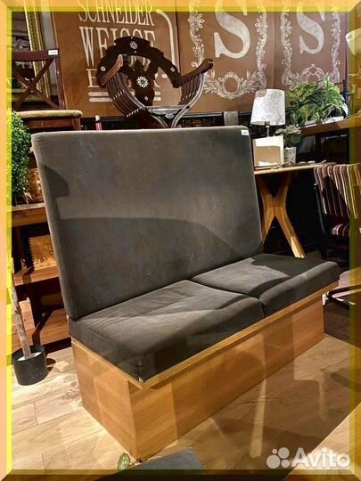 Диван серый без подлокотников