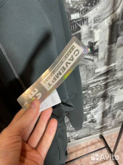 Зип худи CavEmpt базовое серое