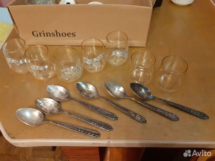 Посуда СССР,рюмки,ложки мельхиор,бутылочки,фарфор