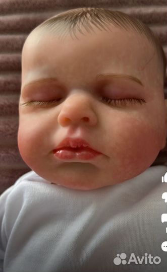 Реалистичная малышка Реборн силиконовая,новая 52см