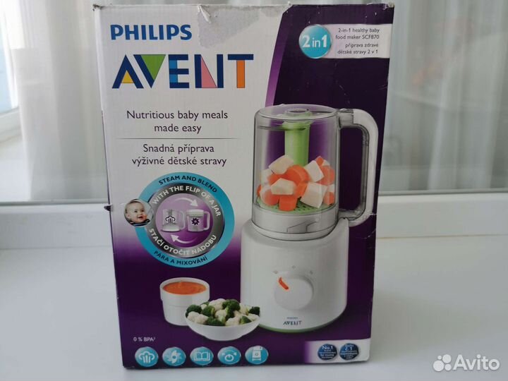 Пароварка блендер philips avent 2 в 1