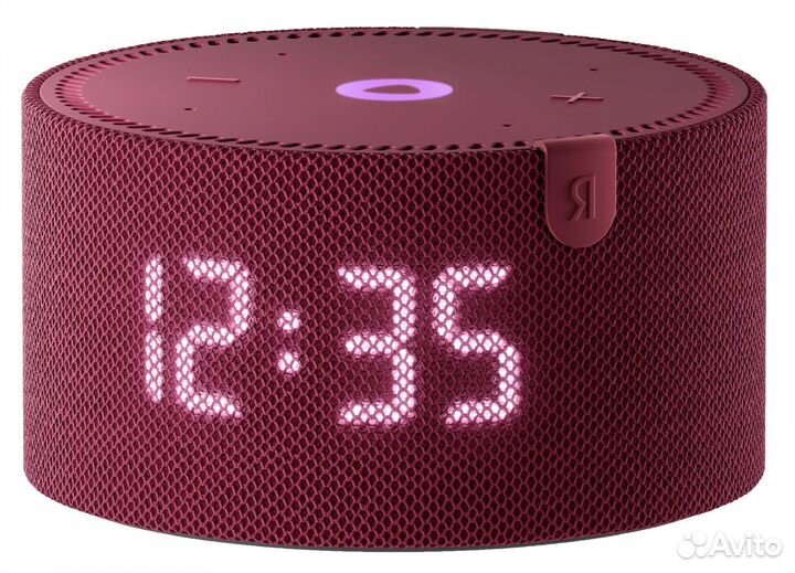 Яндекс Станция мини 2 с часами красная - Новая