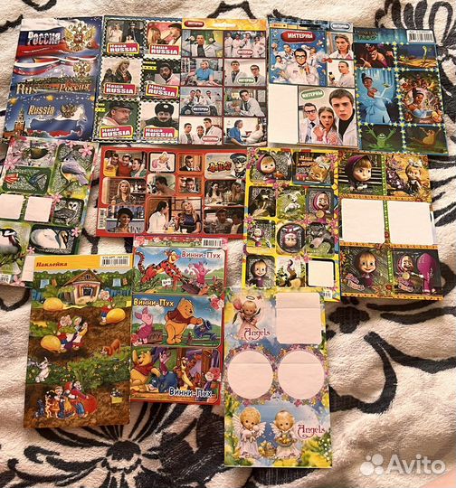 Наклейки winx, Маша и медведь, Наша Раша и другие