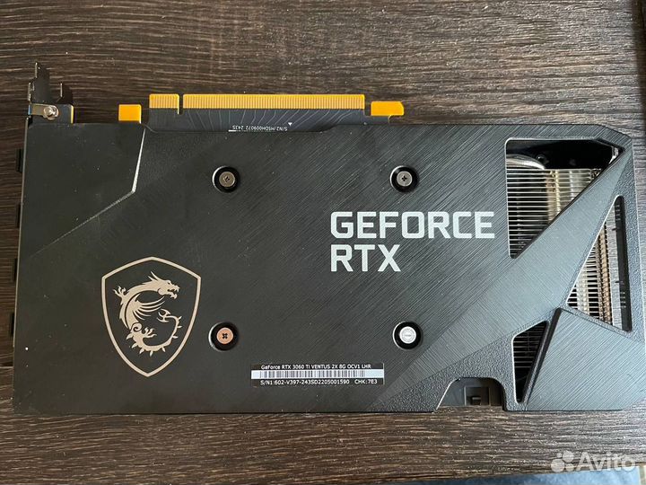 Видеокарта RTX 3060ti MSI ventus 2x