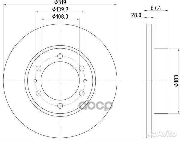Диск тормозной перед ND1023K nisshinbo