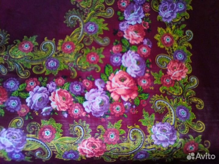 Павлопосадский платок шаль шерсть