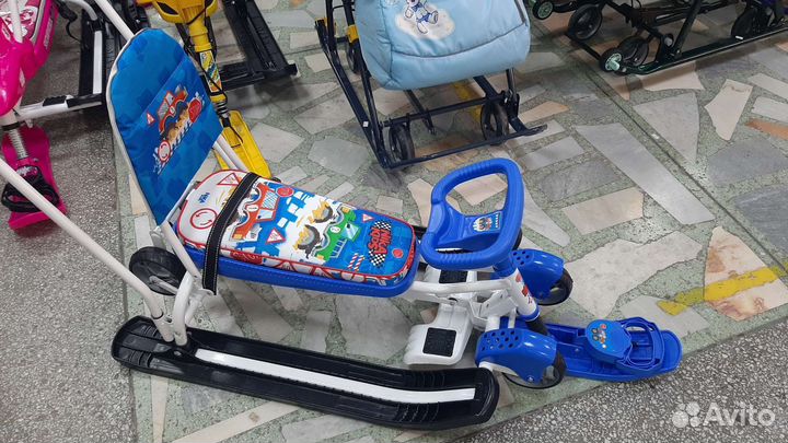 Снегокат тс-6 с колёсами (новый)