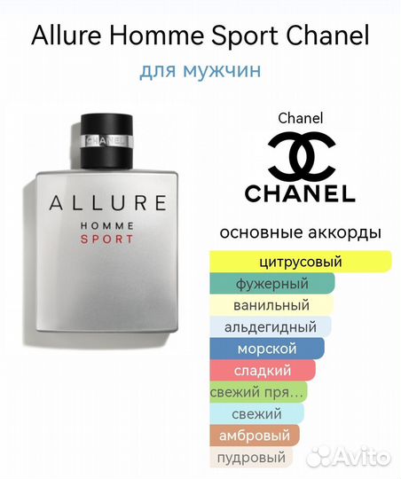 Chanel allure homme sport тестер