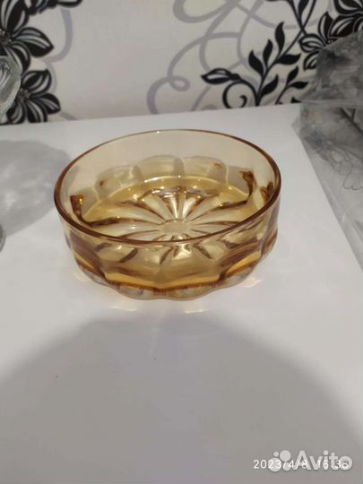 Ваза салатник В. И. Мухиной ваза на ножке голубая