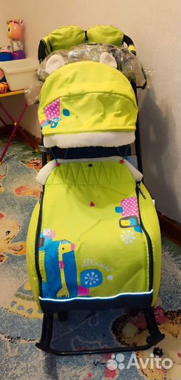 Санки коляска на колесах