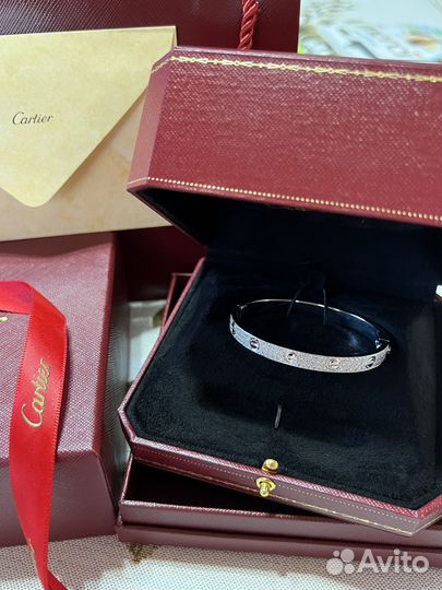 Золотой браслет Cartier bvlgari с бриллиантами