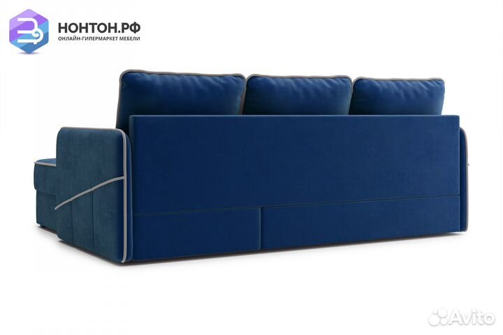 Диван угловой дельфин Энерджи темно-синий