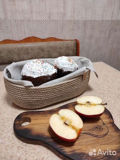 Корзина из джута, хлебница, органайзер,подарок