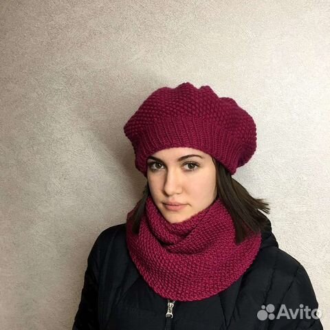 Комплект берет и снуд ручной работы